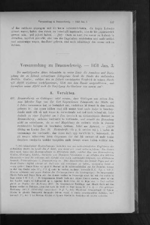 Versammlung zu Braunschweig. - 1451 Jan. 3.