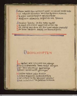 Überschriften (Überschriften und Widmungen)