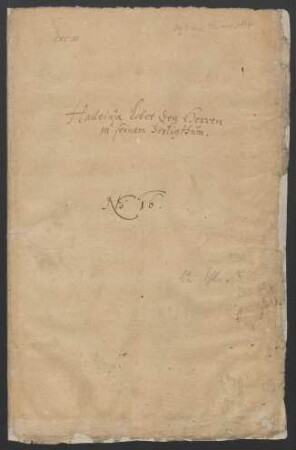 Halleluja lobet den Herrn in seinem Heiligtum; Coro (2), instr (X), bc; C-Dur