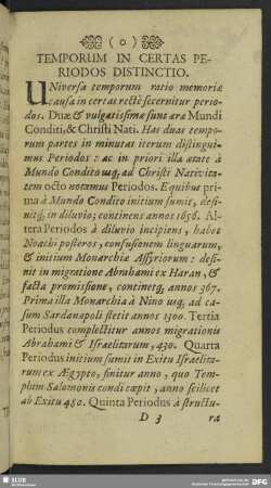 Temporum In Certas Periodos Distinctio