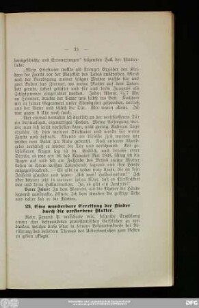 23. Eine wunderbare Errettung der Kinder durch die verstorbene Mutter.