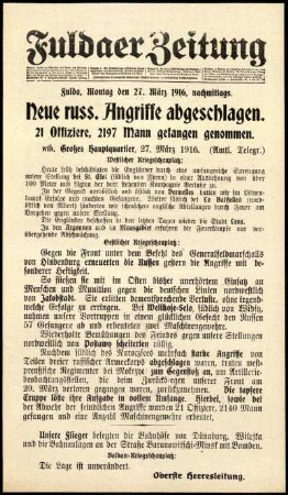 Ausgabe vom Montag, den 27. März 1916.