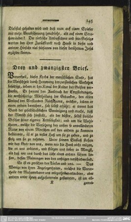 Drey und zwanzigster Brief