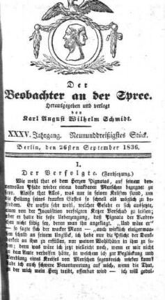 39. Stueck, 26. September 1836