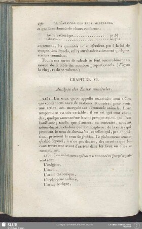 Chapitre VI. Analyse des Eaux minérales