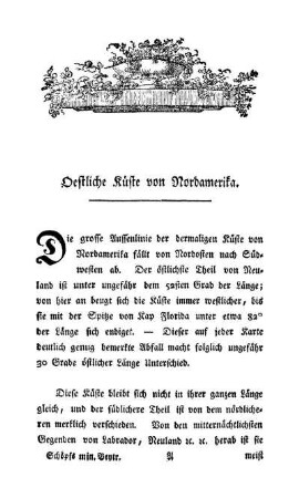 Oestliche Küste von Nordamerika.
