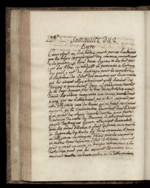 Sommaire du 2 livre