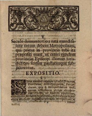 Novitatem regiminis monarchici in ecclesiam universam, Dissert. II.