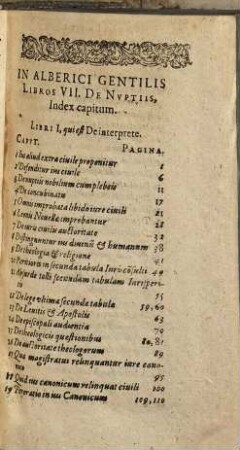 Alberici Gentilis ... disputationum de nuptiis libri VII