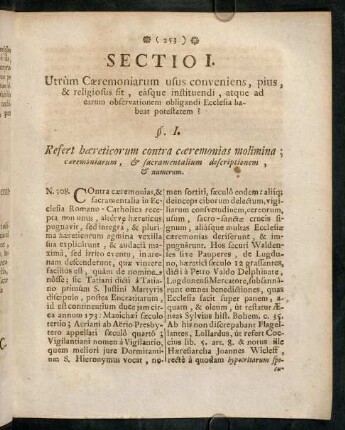 253-268, Sectio I.