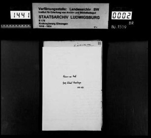 Bürgerrechtsangelegenheiten zu Hausen am Bach