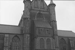 Pieterskerk : Nahaufnahme der Baustruktur der Kirchenfassade