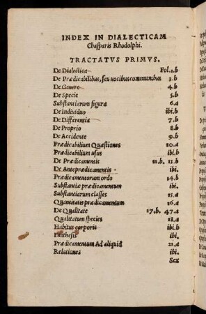 Index in dialecticam