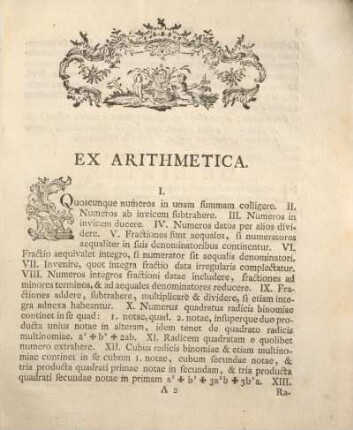 Ex arithmetica.