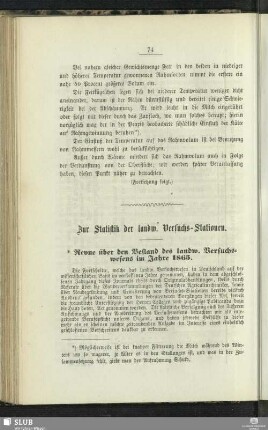 Zur Statistik der landw. Versuchs-Stationen
