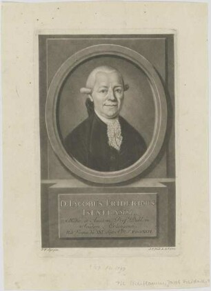 Bildnis des Iacobus Fridericus Isenflamm