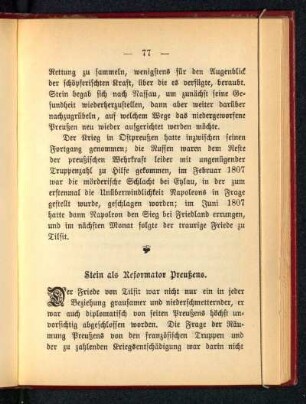 Stein als Reformator Preußens