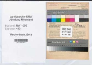 Entnazifizierung Erna Rechenbach, geb. 18.05.1900 (Postsekretaerin)