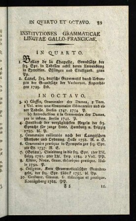 89-95, Institutiones Grammaticae Linguae Gallo-Francicae