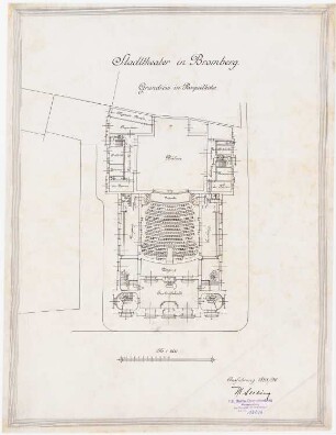 Stadttheater, Bromberg: Grundriss Parkett