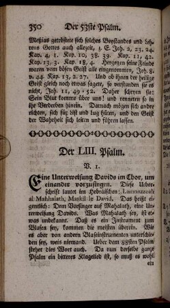 Der LIII. Psalm.