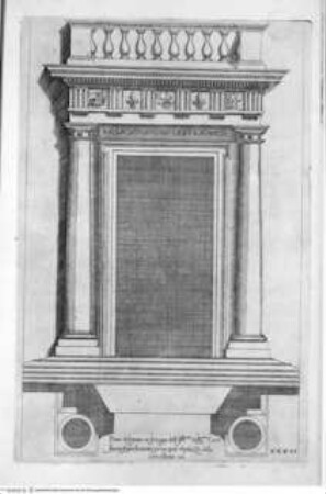Regola delli cinque ordini d'architettura., Tafel XXXVI: Palazzo della Cancelleria, Hauptportal
