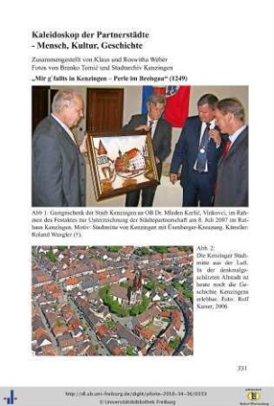 Kaleidoskop der Partnerstädte - Mensch, Kultur, Geschichte