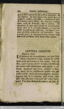 Lettera LXXXVIII. Signora mia!