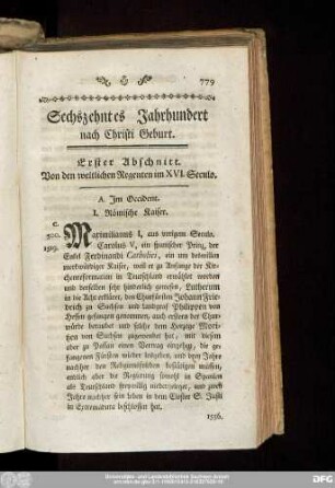 Sechszehntes Jahrhundert nach Christi Geburt.