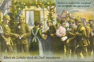 Wenn die Soldaten durch die Stadt marschieren.