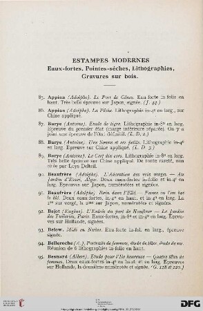 Estampes Modernes, Eaux-fortes, Pointes-sèches, Lithographies, Gravures sur bois (Nr. 85-349)