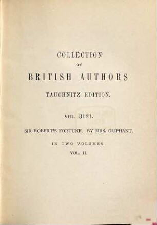 Sir Robert's fortune : the story of an Scotch Moor ; in 2 volumes, 2