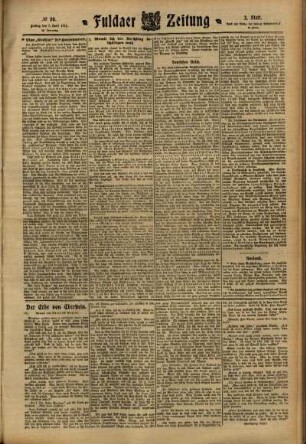 Zweite Ausgabe vom Freitag, den 07. April 1911.