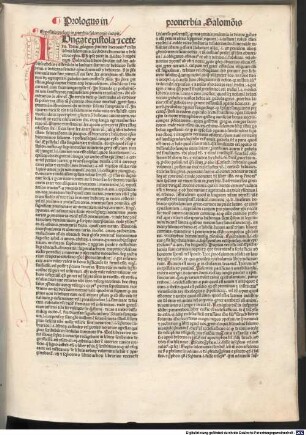 Explicit postilla preclarissimi Nicolai de lyra ordinis mino[rum] super biblia. tam vetus q[uam] novu[m] testamentu[m], [2]. Proverbia - Apocalypsis