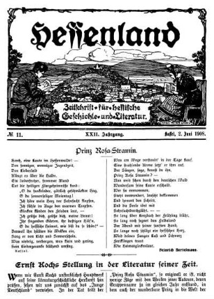 No. 11, 2.Juni 1908