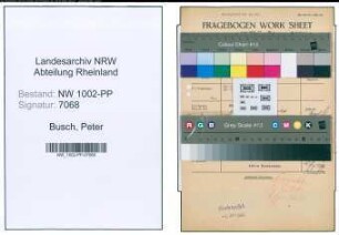 Entnazifizierung Peter Busch , geb. 19.06.1900 (Meister)
