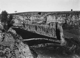 Erosion : Durch Erosion gebildete, tiefe Schluchten in einer dicken Lößschicht