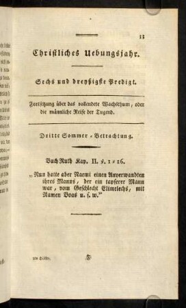 33-45, Sechs und dreyßigste Predigt.