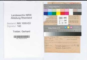 Entnazifizierung Gerhard Treiber, geb. 09.02.1905 (Lehrer)