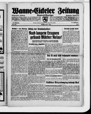 Wanne-Eickeler Zeitung : allgemeine Zeitung : General-Anzeiger : Hertener Tageblatt