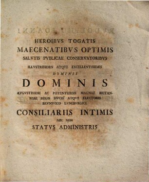 Dissertatio Academica De Statv Civitatis Eivsqve Ivribvs