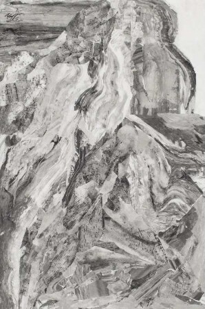Abstrakte Materialkomposition "Waterfall"