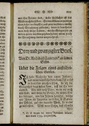 Drey und zwanzigster Brief.