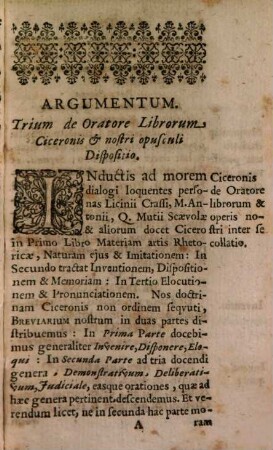 Orator Extemporaneus, Sive Artis Oratoriae Breviarium Bipartitum