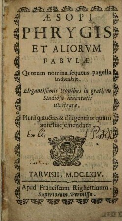 Aesopi et aliorum fabulae