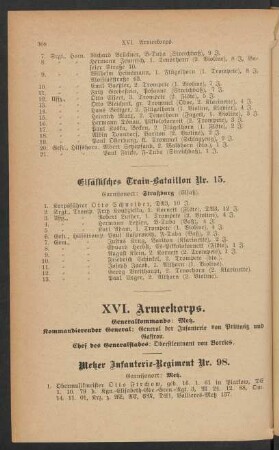 XVI. - XVIII. Armeekorps