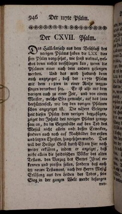 Der CXVII. Psalm.