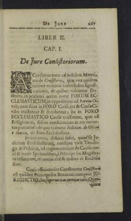 Cap. I. De Jure Consistoriorum.