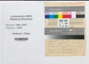 Entnazifizierung Oskar Jentzsch , geb. 13.02.1903 (Zollbeamter)