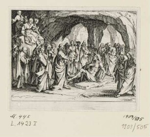 Auferweckung des Lazarus, Blatt 7 der Folge "Neues Testament"